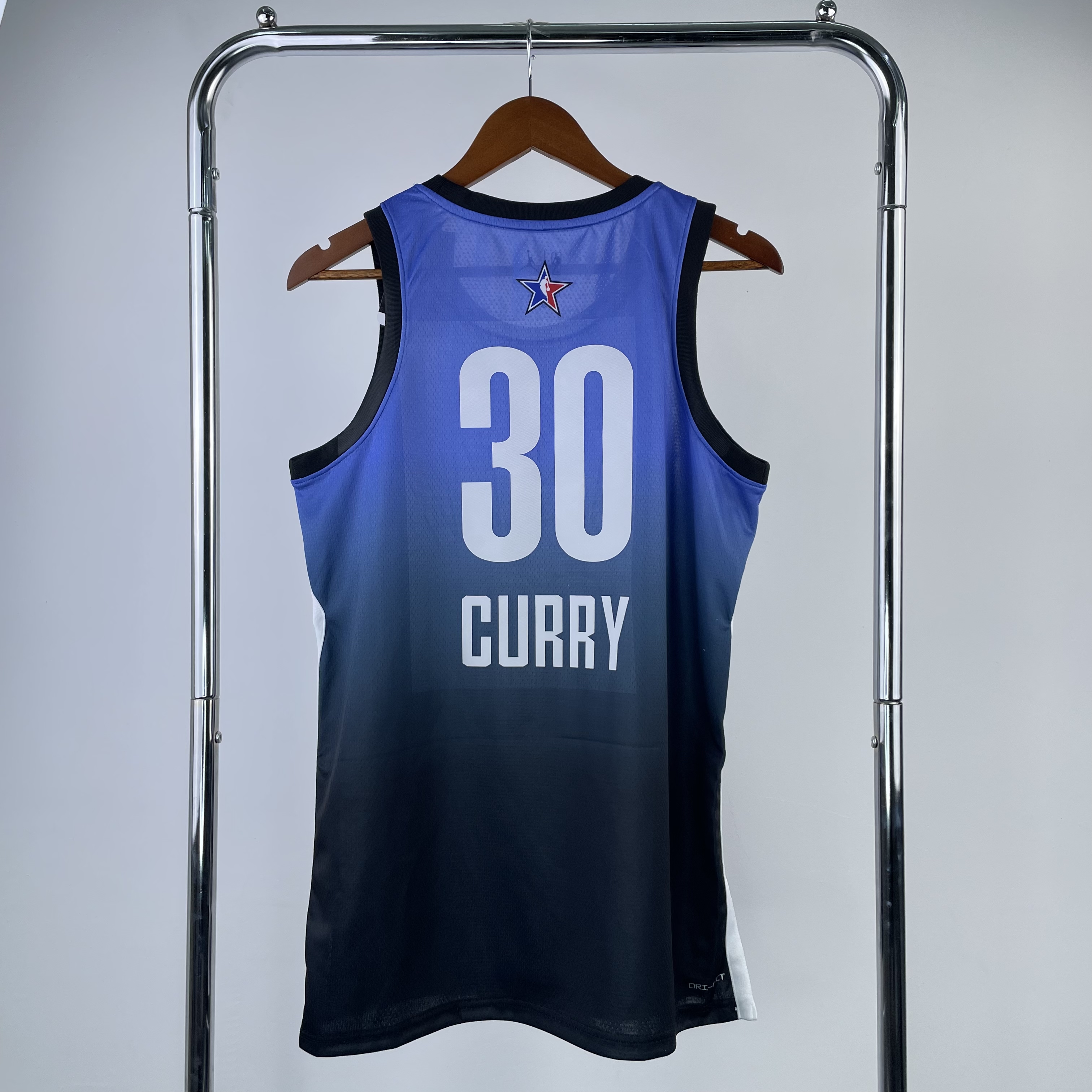 Men Golden State Warriors 30 Curry Blue All Star Jordan style Seasons 2023 NBA Jersey
